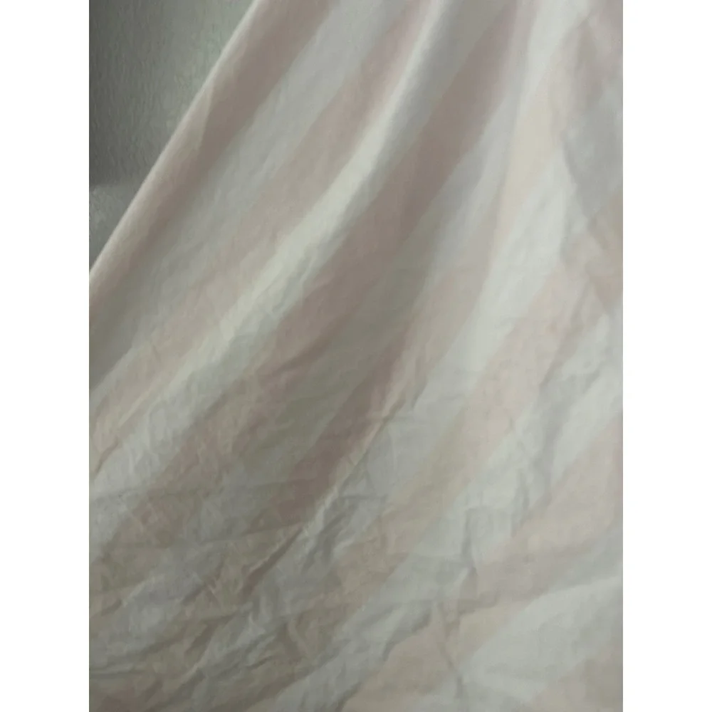 Simply Shabby Chic Pink White Striped Fitted Sheet 100% Cotton Cottagecore